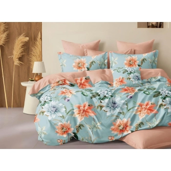 komplet pościeli brązowa w kwaity PK269