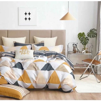 Pościel 160x200 bawełna satynowa trojkąty C66