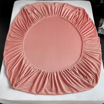 Prześcieradło na gumkę 160x200 / 25cm polarowe miś Różowe