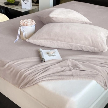 Prześcieradło na gumkę 140x200 / 25cm polarowe miś Szare 2