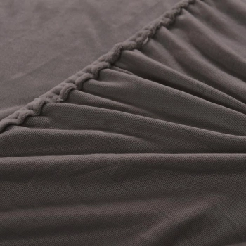 Prześcieradło na gumkę 160x200 / 25cm polarowe miś Szare