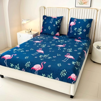 Pościel polarowa 200x220 zimowa z prześcieradłem na gumkę PP568