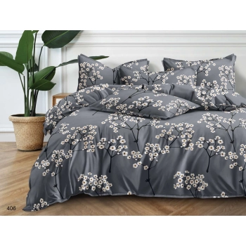 Pościel 140x200 z prześcieradłem bawełna satynowa 4cz PK500