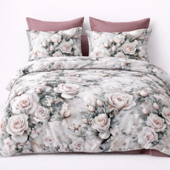 Pościel 160x200 4cz. satynowa - komplet premium z prześcieradłem